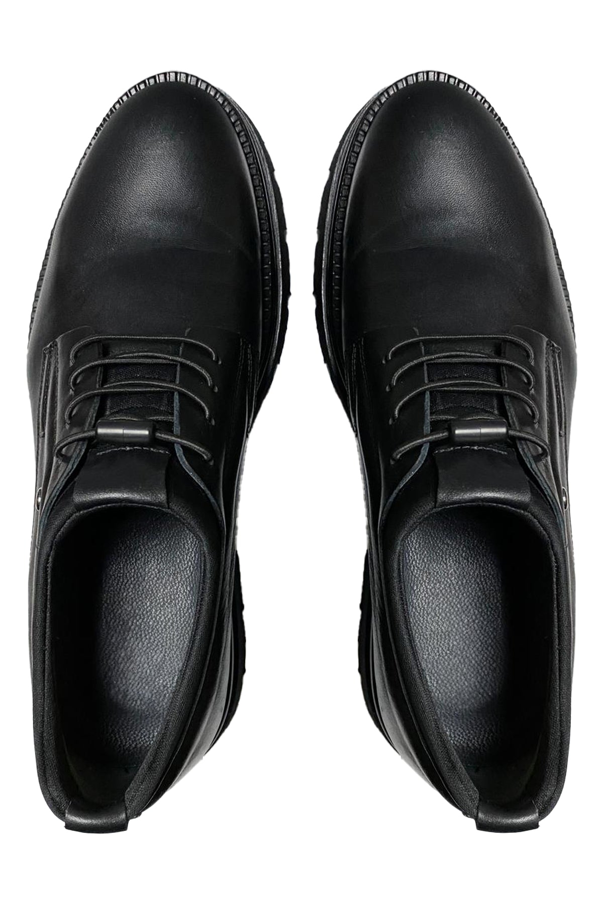 Bekir Çakı Echtes Leder Herren Klassischer Schnürschuh Schwarz