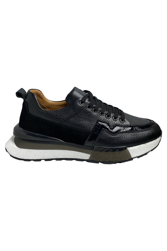 Bekir Çakı Hakiki Deri Erkek Siyah Sneakers & Spor Ayakkabı