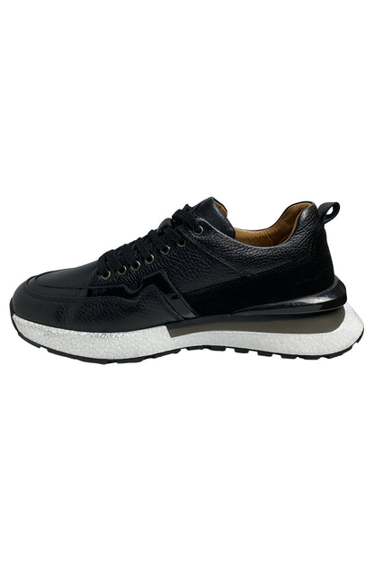 Bekir Çakı Hakiki Deri Erkek Siyah Sneakers & Spor Ayakkabı
